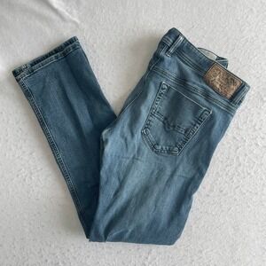 Diesel Viker Jeans Mens 33 Blue Regular Straight Denim Wash 0RZ36 Made in USA